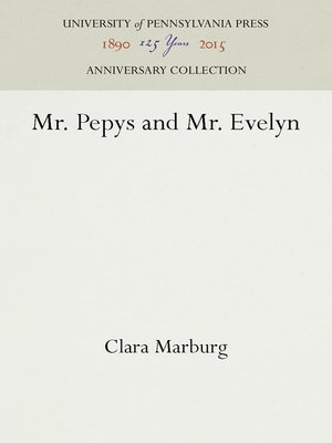 cover image of Mr. Pepys and Mr. Evelyn
